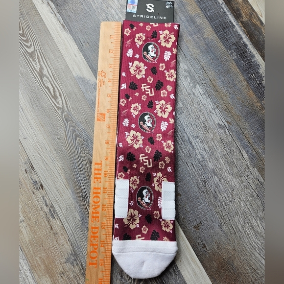 Strideline Socks NEW FSU Florida State University Seminoles Men's Medium Large - Picture 1 of 6